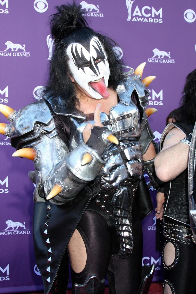 LAS VEGAS - APR 1 - Gene Simmons arrives at the 2012 Academy of Country Music Awards at MGM Grand Garden Arena on April 1, 2010 in Las Vegas, NV photo