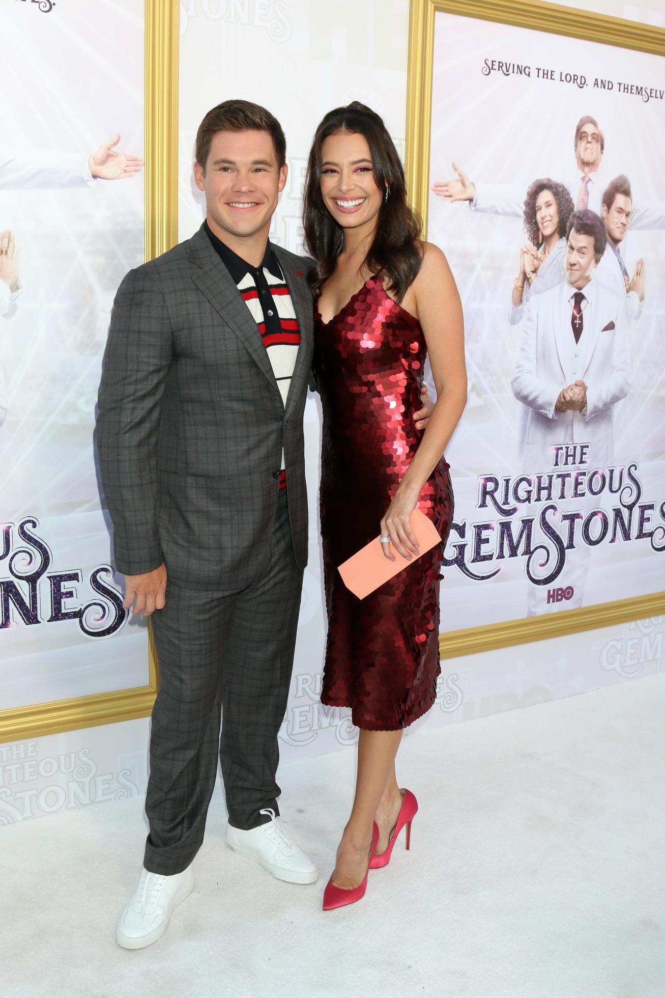 LOS ANGELES, JUL 25 - Adam DeVine, Chloe Bridges at the The Righteous