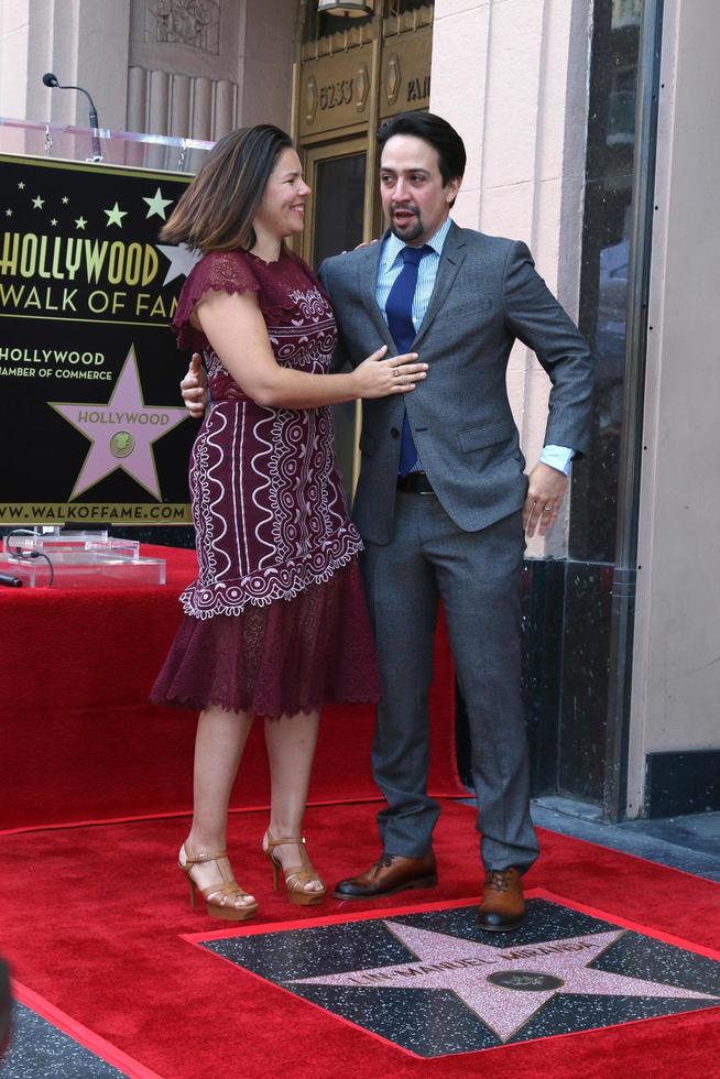 LOS ANGELES - NOV 30 - Vanessa Nadal, Lin-Manuel Miranda at the Lin-Manuel Miranda Star Ceremony on the Hollywood Walk of Fame on November 30, 2018 in Los Angeles, CA photo