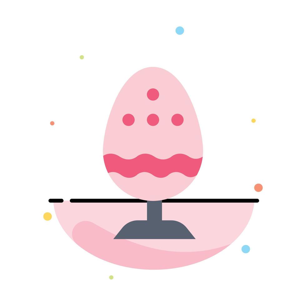 Boiled Boiled Egg Easter Egg Food Abstract Flat Color Icon Template vector