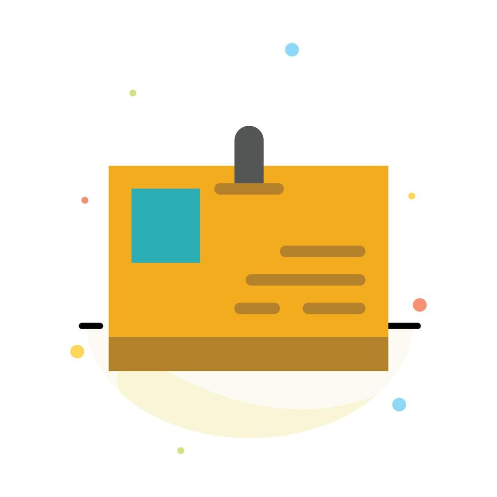 plantilla de icono de color plano abstracto de pase de identidad de tarjeta de identificación de tarjeta vector