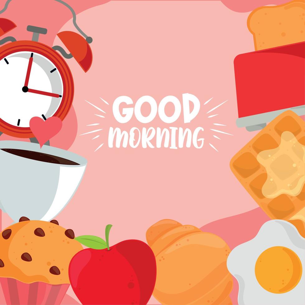 good morning poster vector