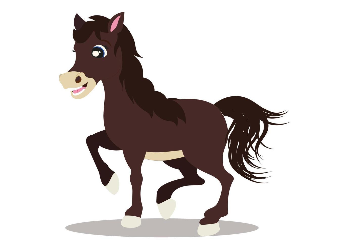Cartoon Horse. Beautiful light brown horse vector