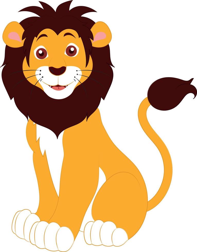 Lion Cartoon Character Vector
