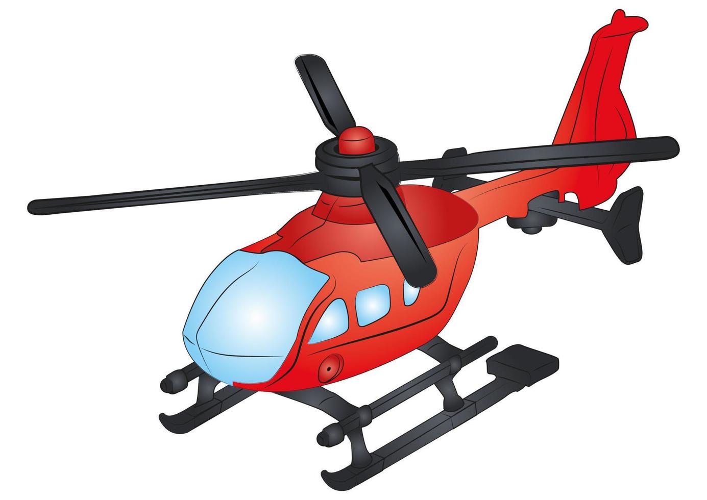 helicóptero de dibujos animados. juguetes helicóptero vectorial vector