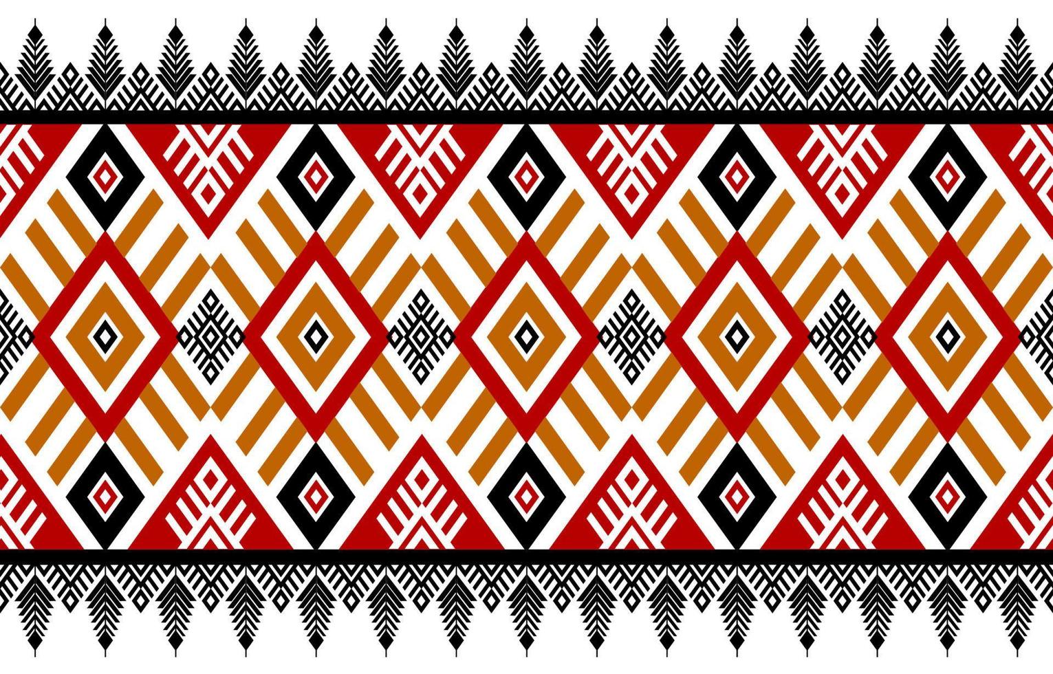 patrón étnico geométrico colorido. oriental, occidental, azteca, tribal tradicional. patrón sin costuras tela, azulejo, fondo, alfombra, papel pintado, ropa, sarong, envoltura, batik, tela, patrón vectorial. vector