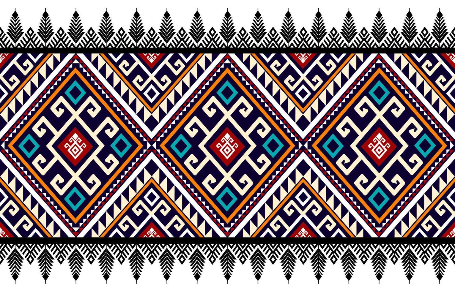 Colorful geometric ethnic pattern. Oriental, western, aztec, tribal traditional. seamless pattern. fabric, tile, background, carpet, wallpaper, clothing, sarong,wrapping, Batik, fabric,Vector pattern. vector