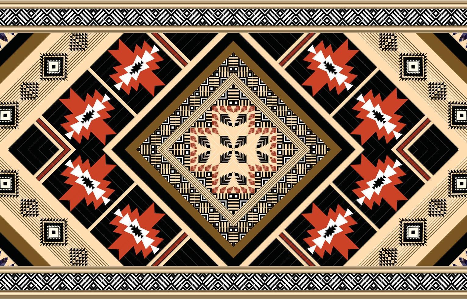 Colorful geometric ethnic pattern. Oriental, western, aztec, tribal traditional. seamless pattern. fabric, tile, background, carpet, wallpaper, clothing, sarong,wrapping, Batik, fabric,Vector pattern. vector