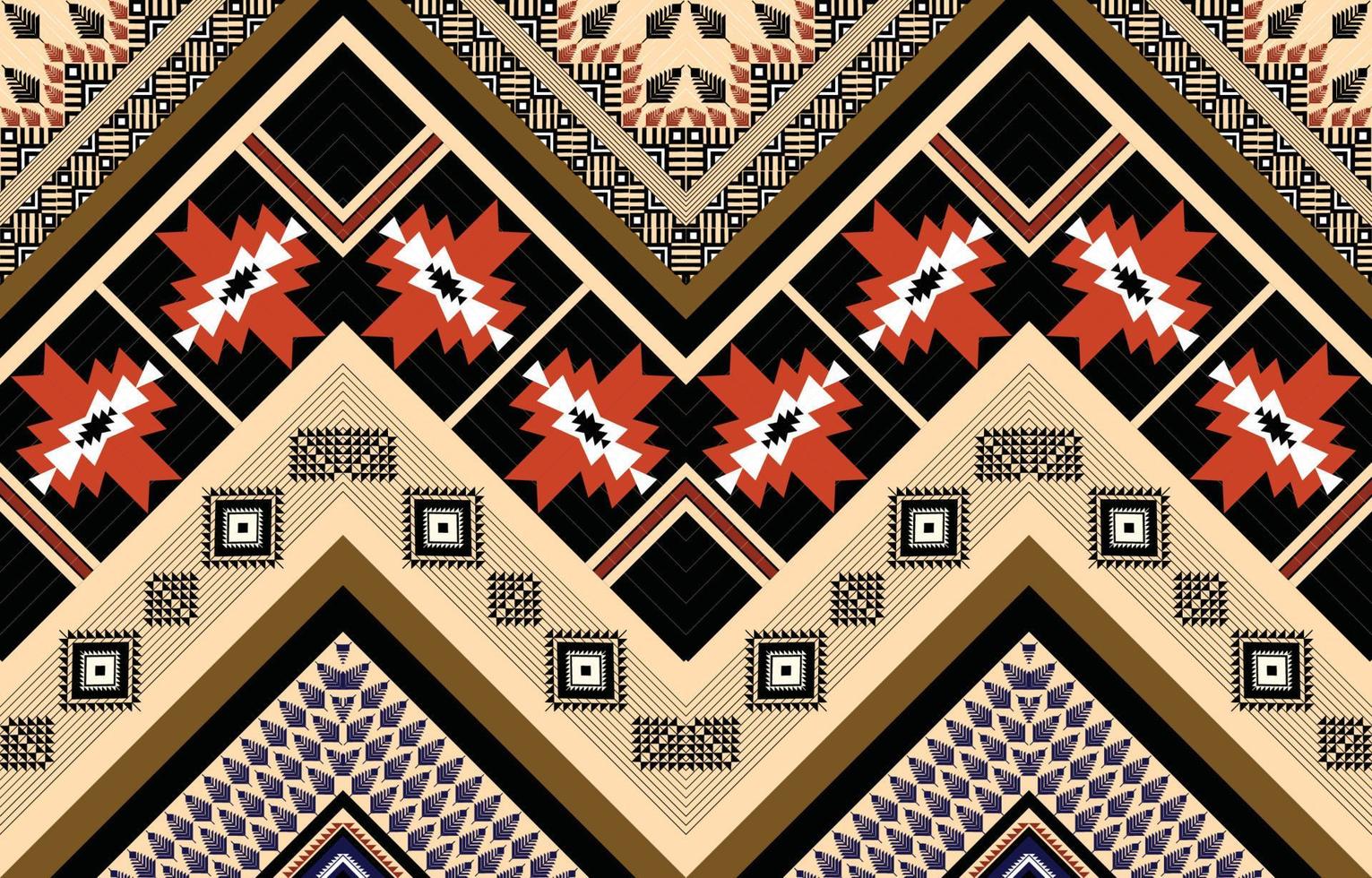 Colorful geometric ethnic pattern. Oriental, western, aztec, tribal traditional. seamless pattern. fabric, tile, background, carpet, wallpaper, clothing, sarong,wrapping, Batik, fabric,Vector pattern. vector