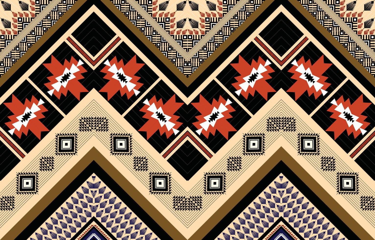 Colorful geometric ethnic pattern. Oriental, western, aztec, tribal traditional. seamless pattern. fabric, tile, background, carpet, wallpaper, clothing, sarong,wrapping, Batik, fabric,Vector pattern. vector