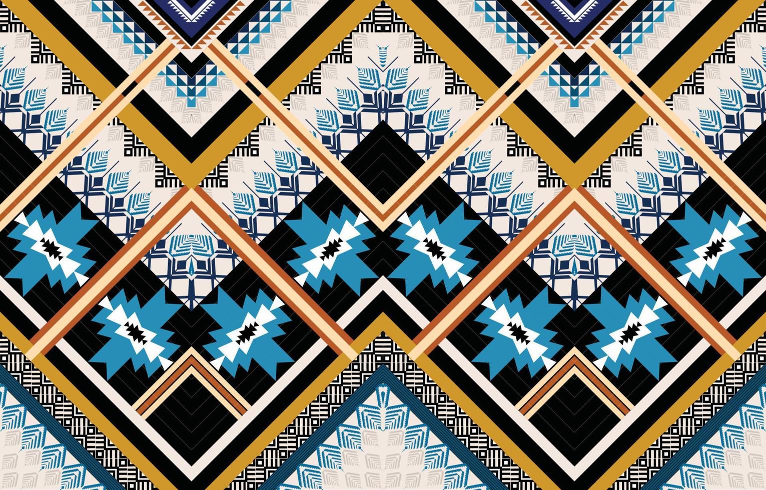 Colorful geometric ethnic pattern. Oriental, western, aztec, tribal traditional. seamless pattern. fabric, tile, background, carpet, wallpaper, clothing, sarong,wrapping, Batik, fabric,Vector pattern. vector