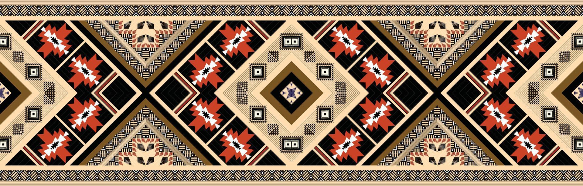Colorful geometric ethnic pattern. Oriental, western, aztec, tribal traditional. seamless pattern. fabric, tile, background, carpet, wallpaper, clothing, sarong,wrapping, Batik, fabric,Vector pattern. vector