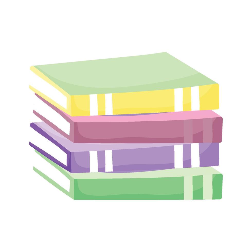 books stacked school isolated icon design white background vector