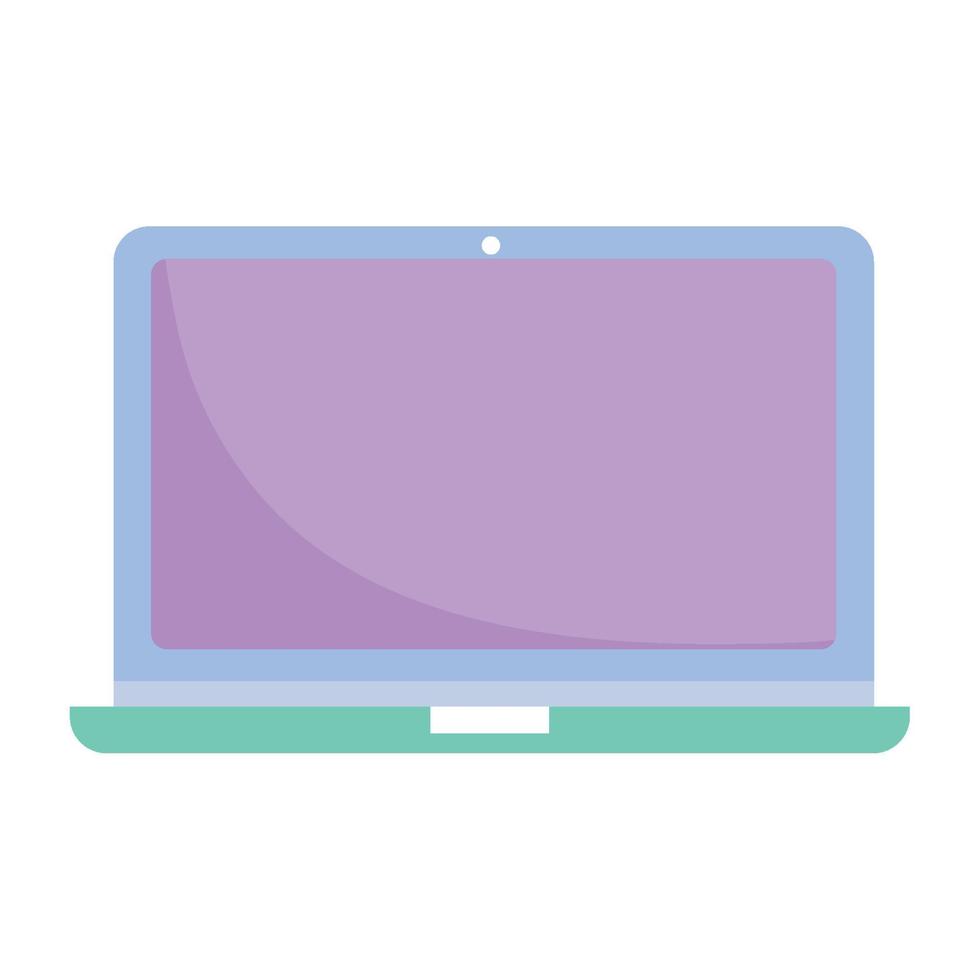laptop computer device technology isolated icon design white background vector