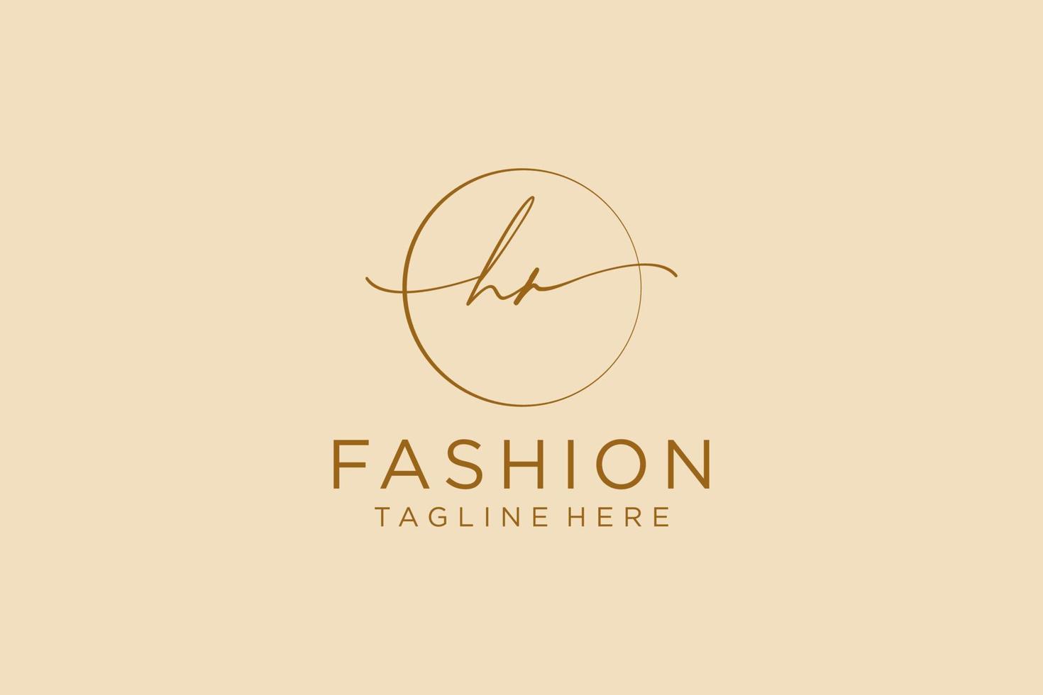 initial HQ Feminine logo beauty monogram and elegant logo design, handwriting logo of initial signature, wedding, fashion, floral and botanical with creative template. vector