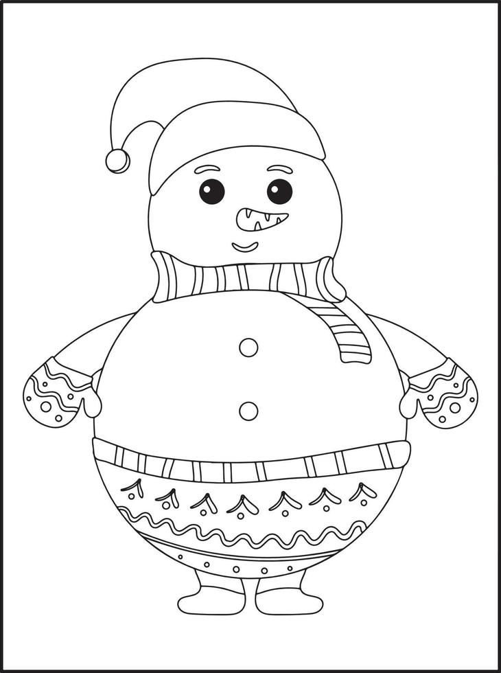 Christmas Coloring Pages For Kids vector