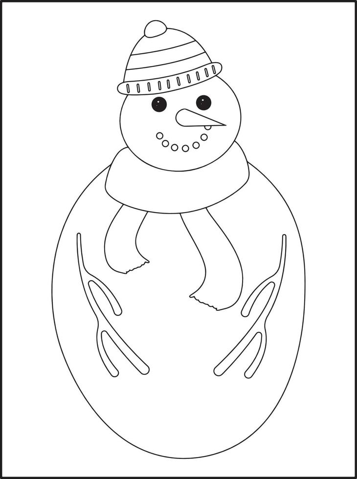 dibujos de navidad para colorear para niños vector