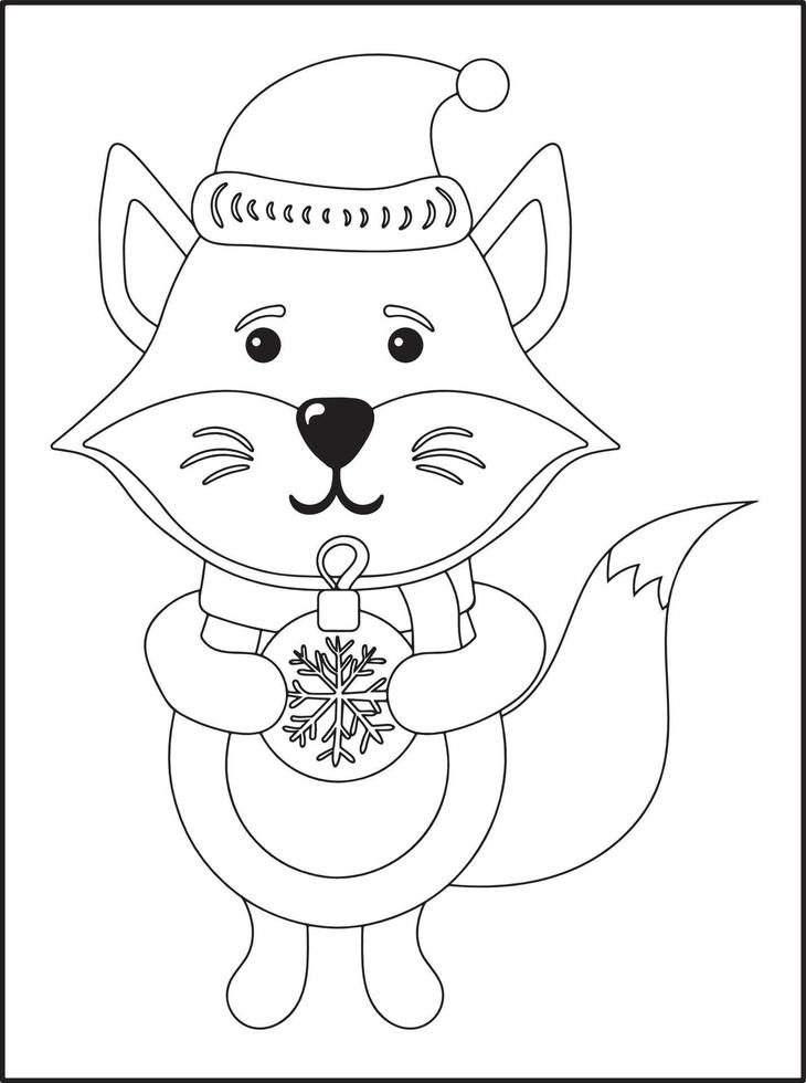 Christmas Coloring Book Pages For Kids vector