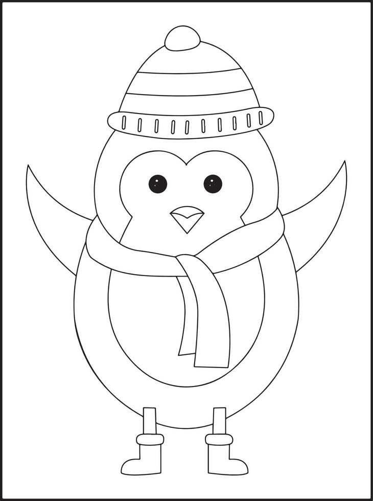 Christmas Coloring Book Pages For Kids vector