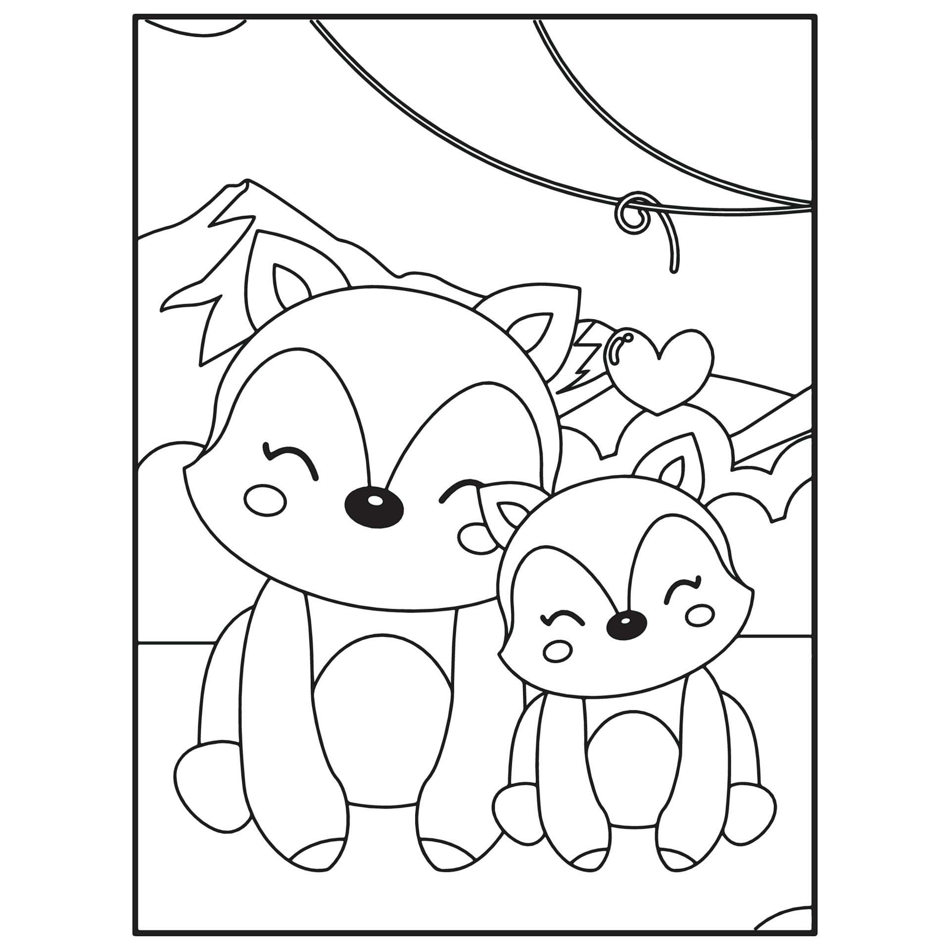 Cute Animals Coloring Book Pages For Kids 13266886 Vector Art at ...