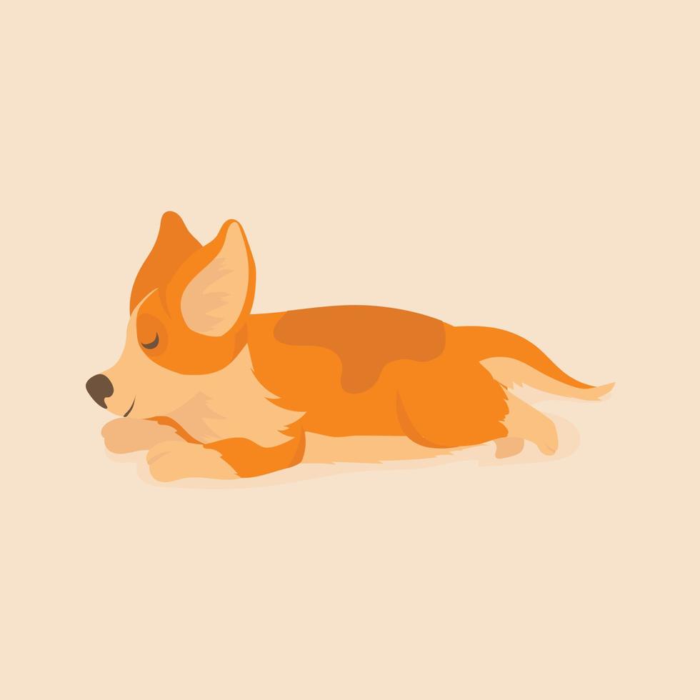 vector de personaje de dibujos animados de perro lindo