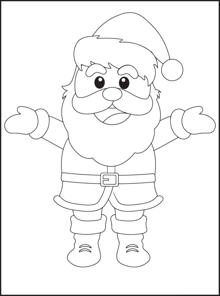 dibujos de navidad para colorear para niños vector