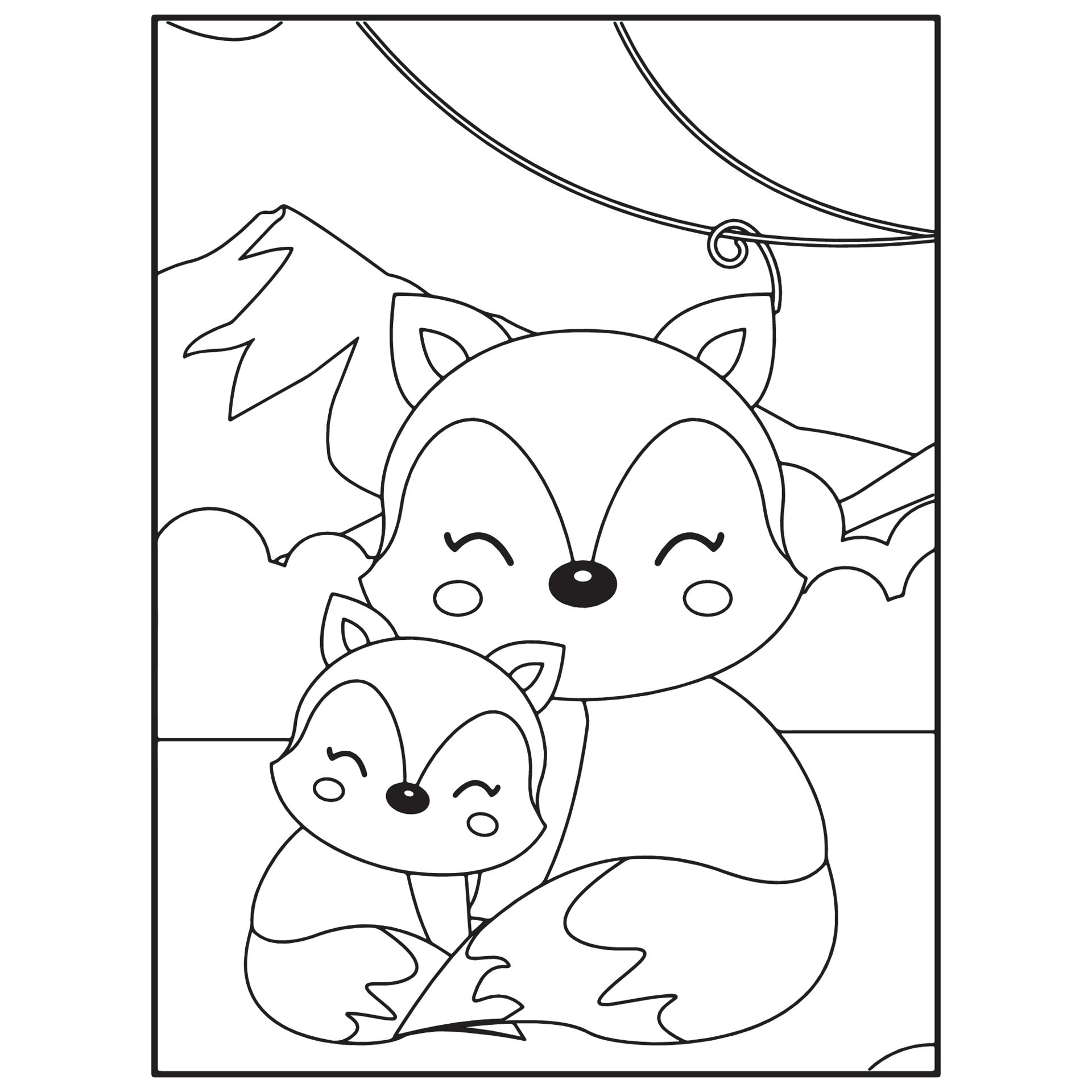 Cute Animals Coloring Book Pages For Kids 13266956 Vector Art at ...