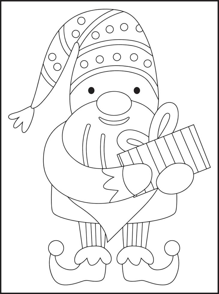 dibujos de navidad para colorear para niños vector