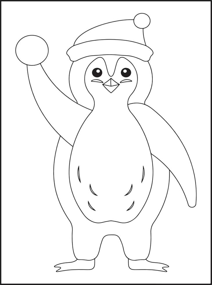 Christmas Coloring Pages For Kids 13266988 Vector Art at Vecteezy