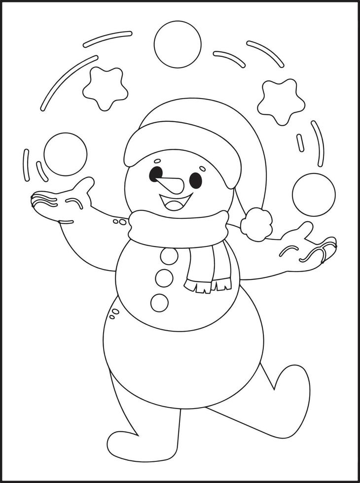 Christmas Coloring Pages For Kids vector