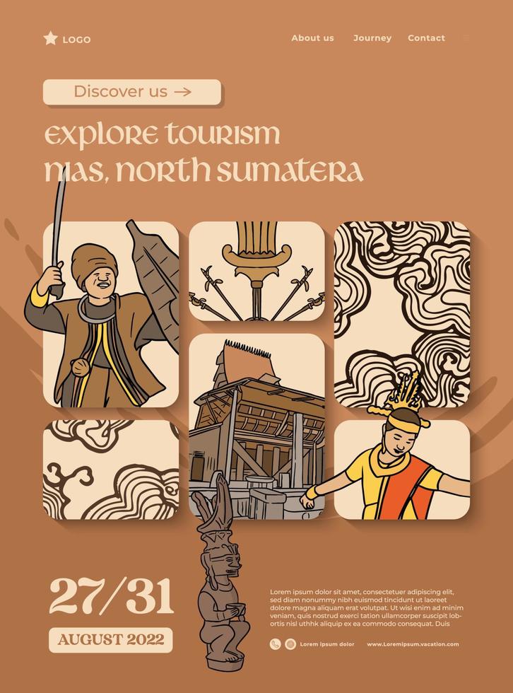 explorar nias maravilloso diseño de cartel de indonesia inspiración dibujado a mano ilustración vector