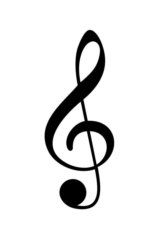 Music Notation Illustration for Icon, Symbol, Art Illustration, Apps, Website, Logo or Graphic Design Element. Vector Illustration