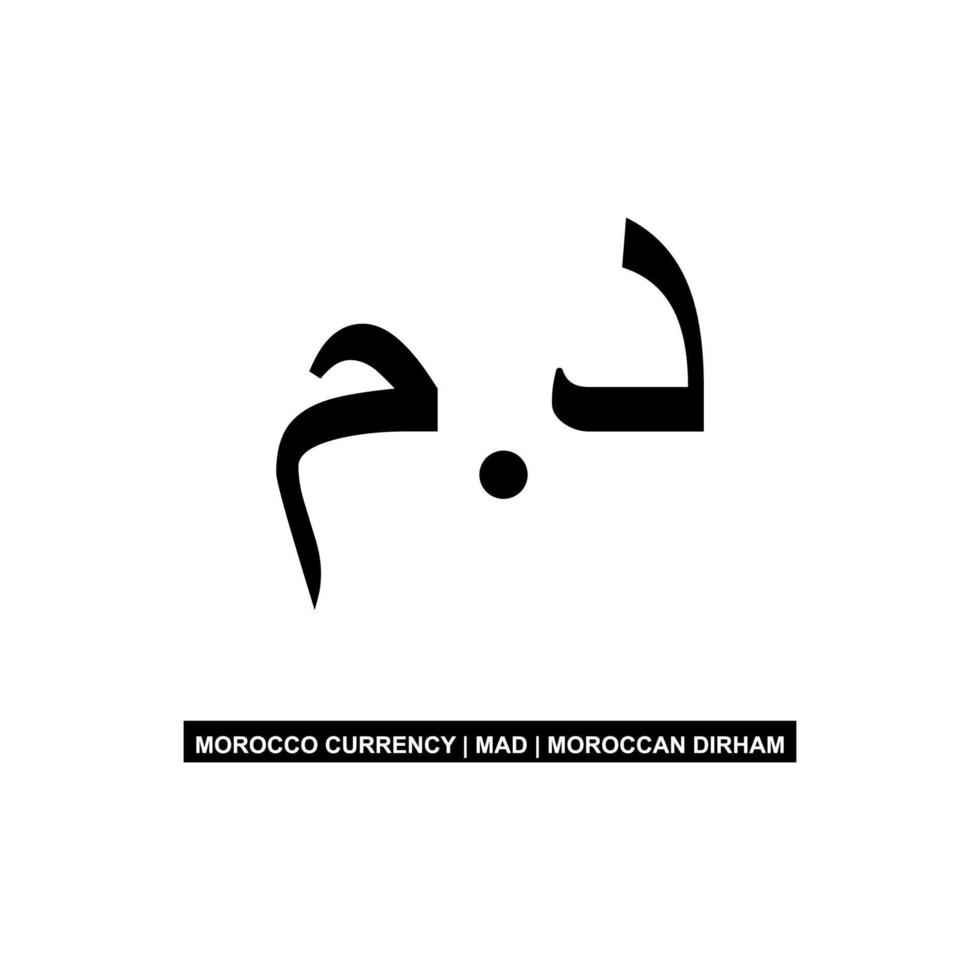 Morocco Currency Icon Symbol, Moroccan Dirham, MAD Sign. Vector Illustration