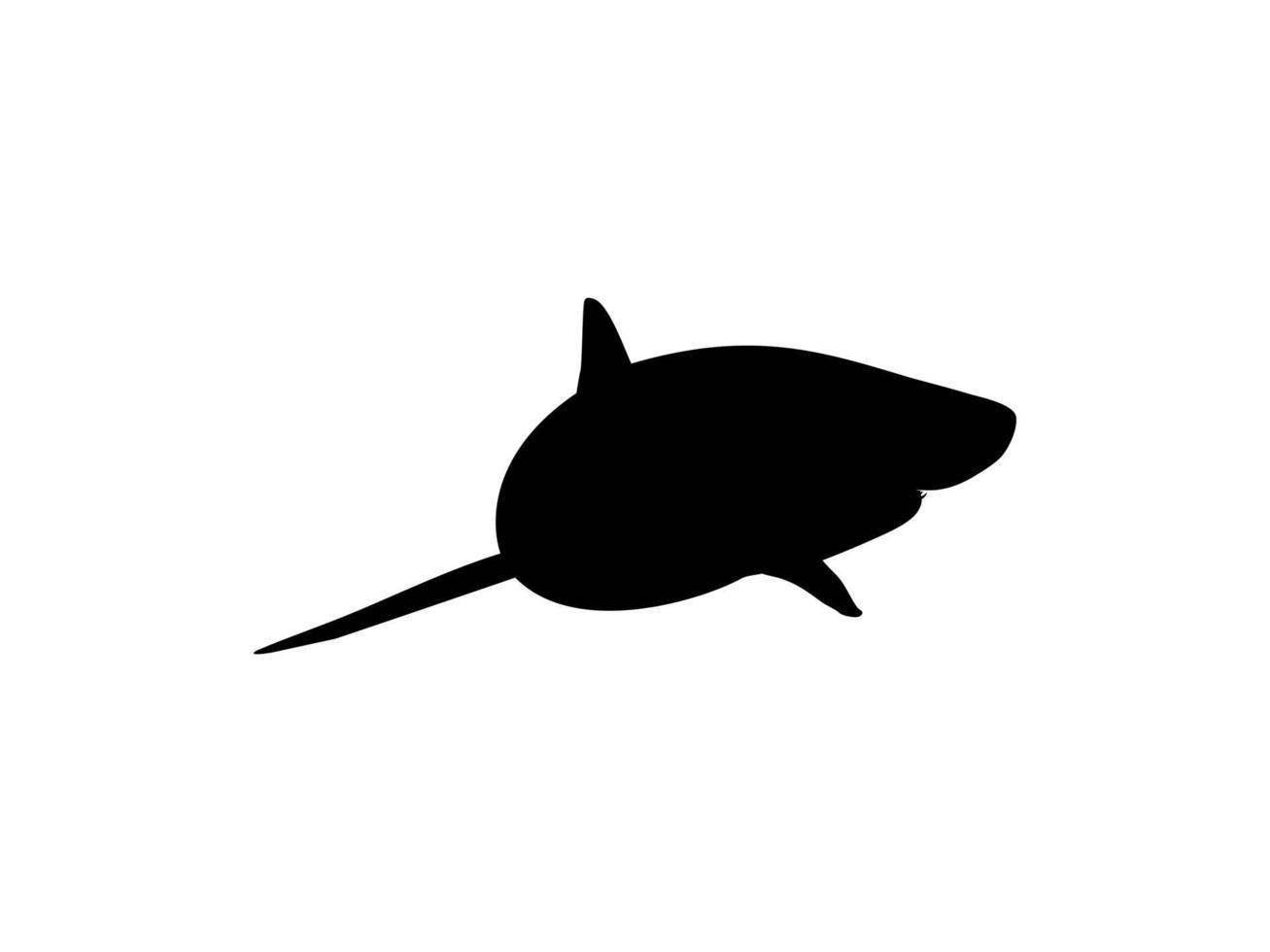 Shark Silhouette for Logo, Pictogram, Website, Art Illustration, Infographic, or Graphic Design Element. Vector Illustration