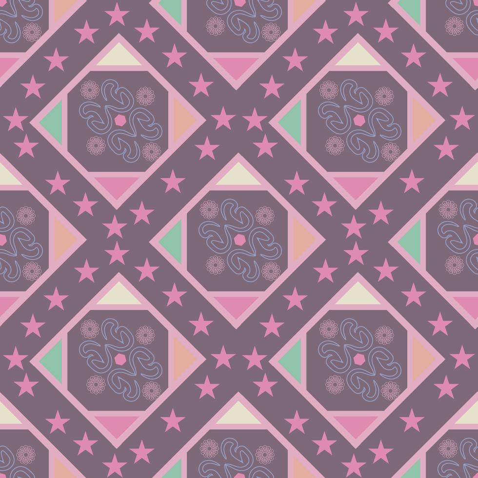 Vector Floral textured print.  Seamless pattern and background