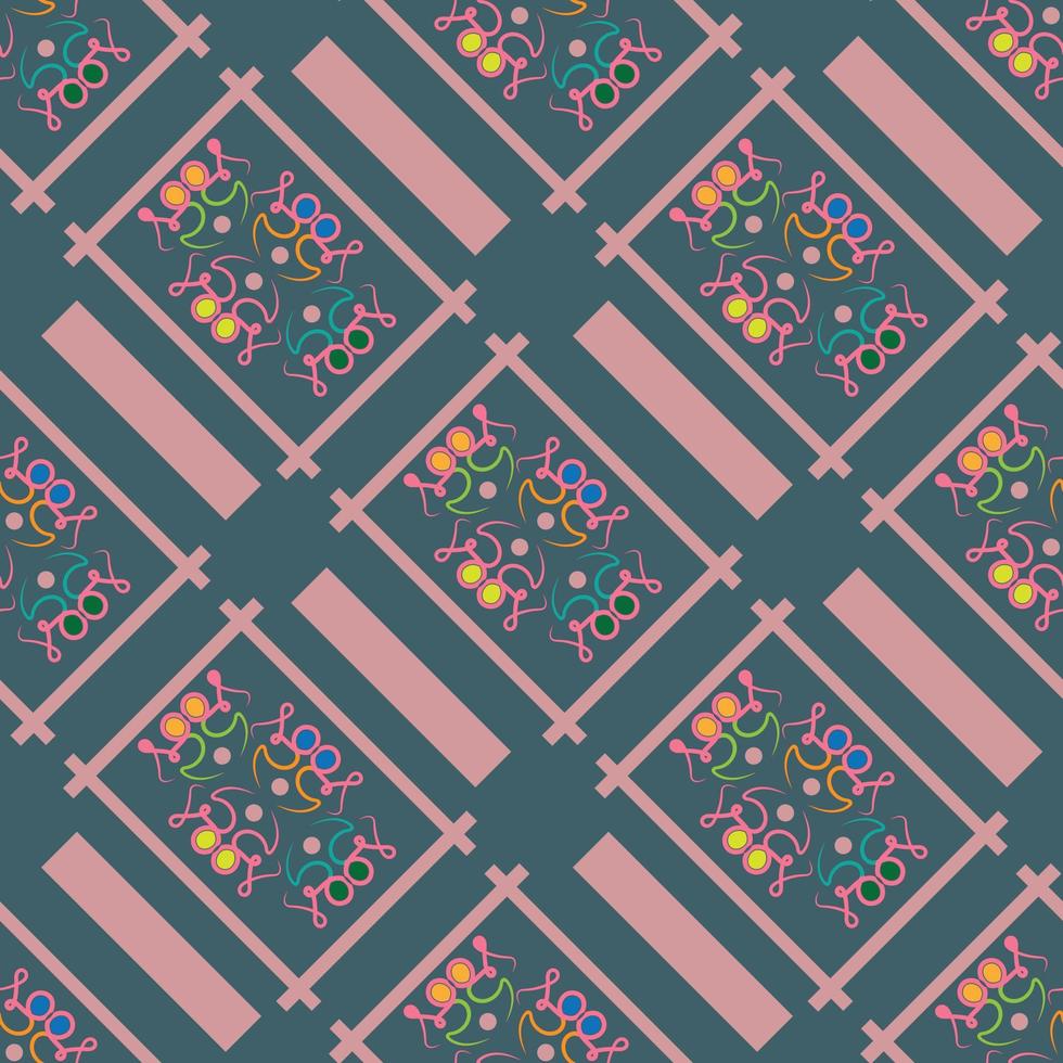 Vector Floral textured print.  Seamless pattern and background