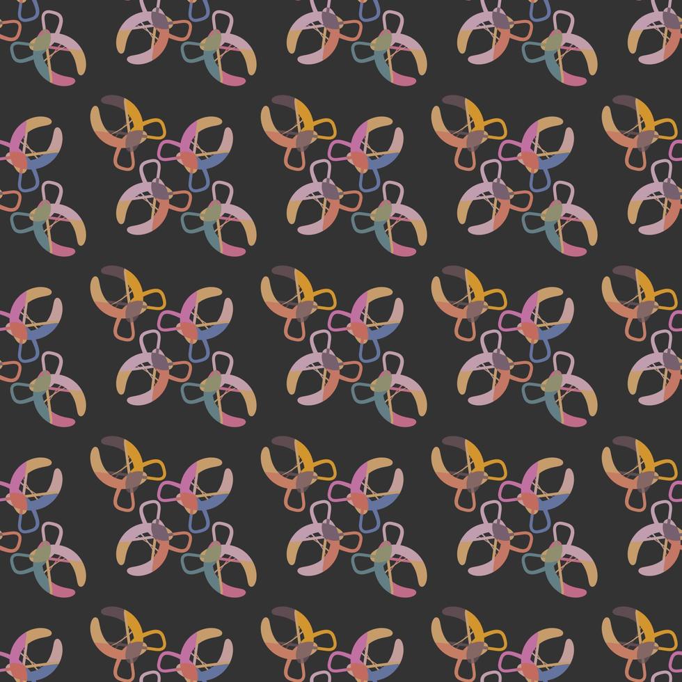 Flower shaped seamless pattern abstract geometric pattern. A seamless vector background