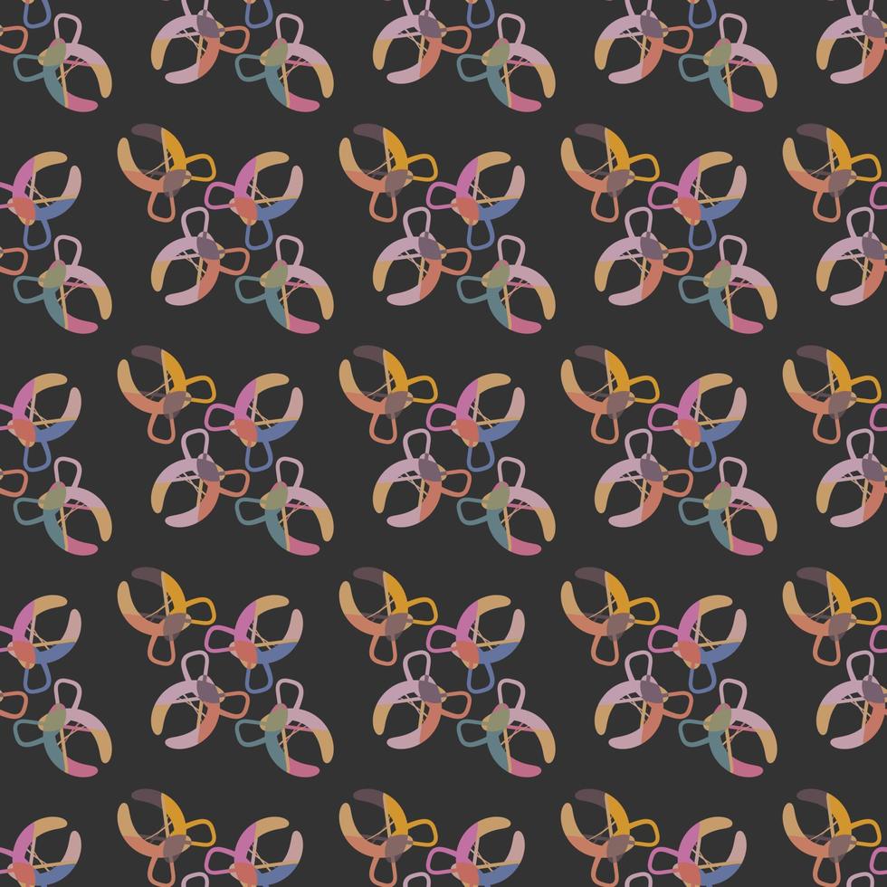 Flower shaped seamless pattern abstract geometric pattern. A seamless vector background