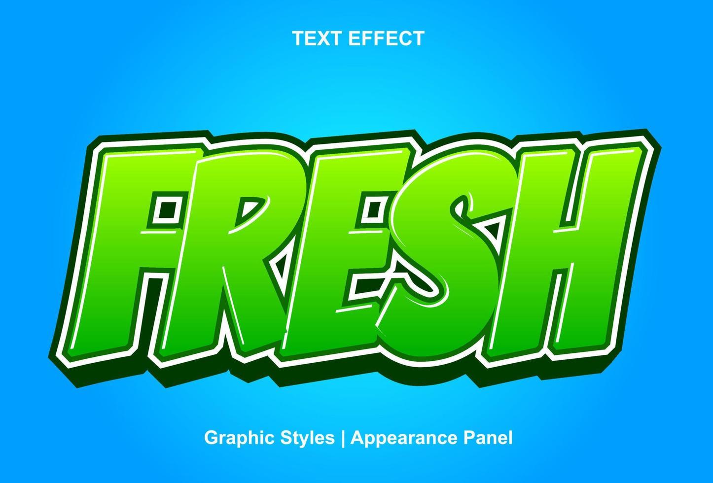 efecto de texto fresco con estilo 3d y editable vector