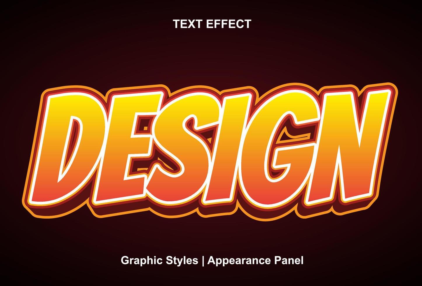 design text effect with 3d style and can be edited. vector