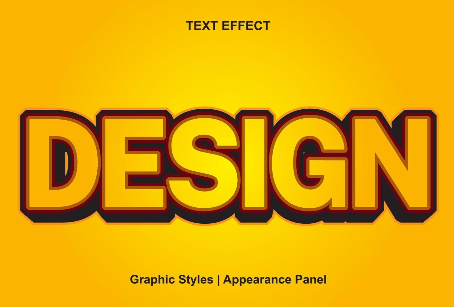 3d style editable design text effect vector