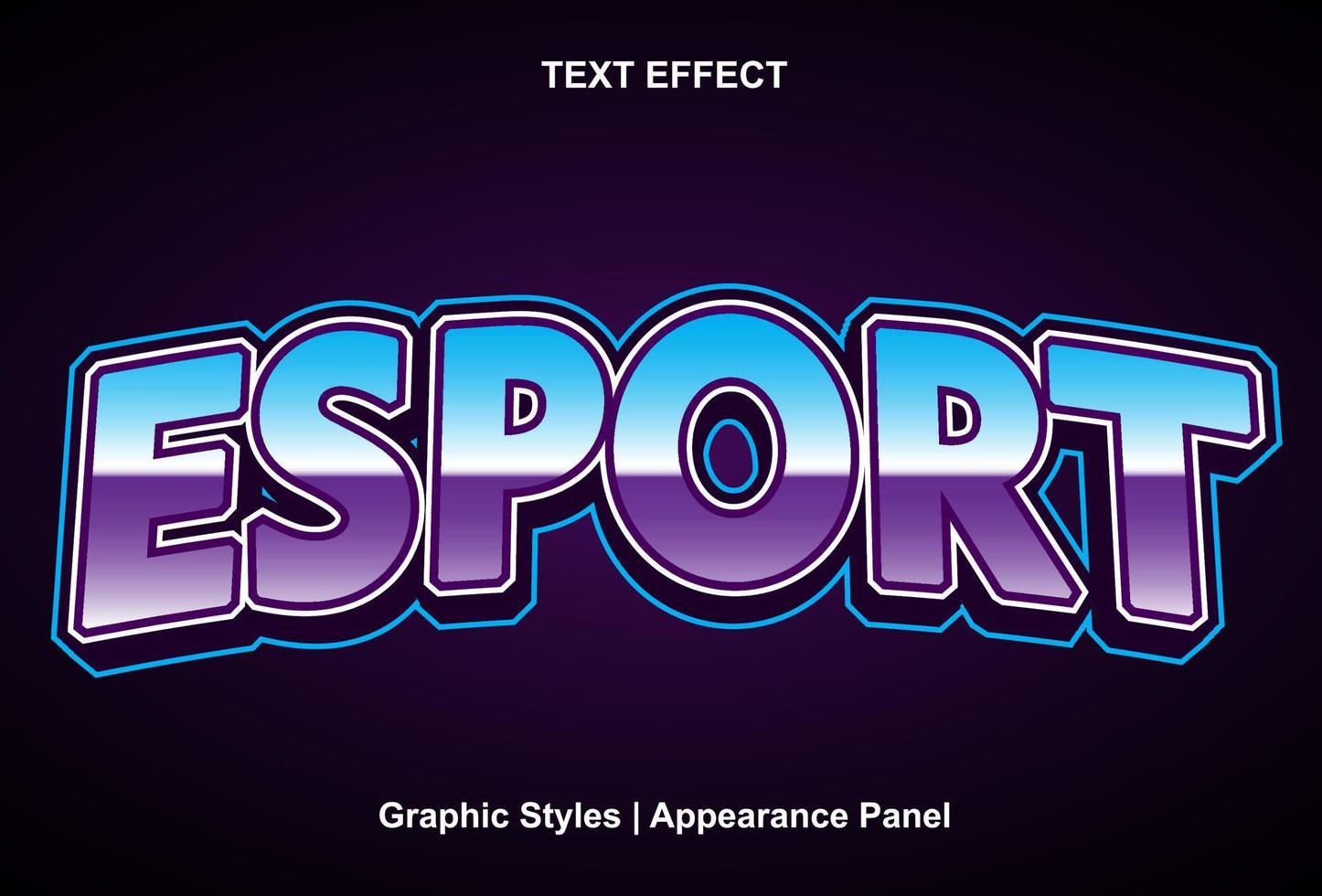 e efecto de texto deportivo con estilo 3d y se puede editar. vector