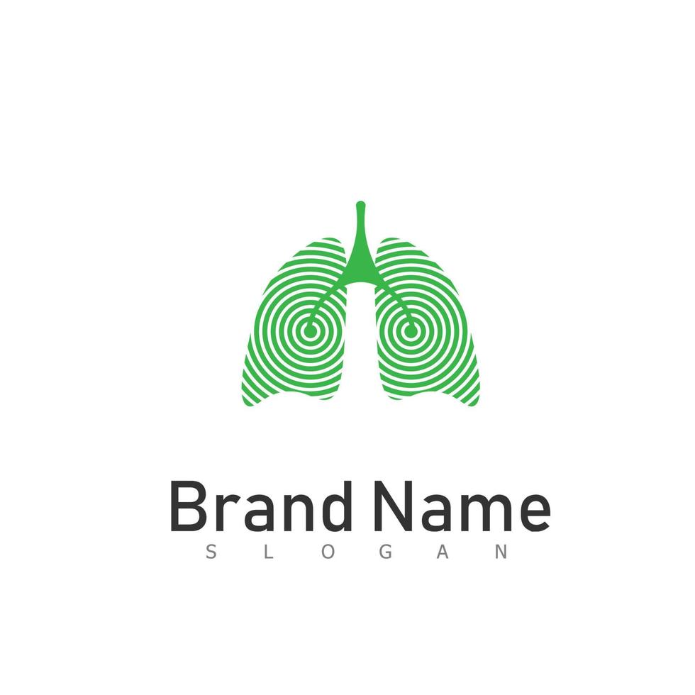 símbolo de diseño de logotipo de pulmones vector