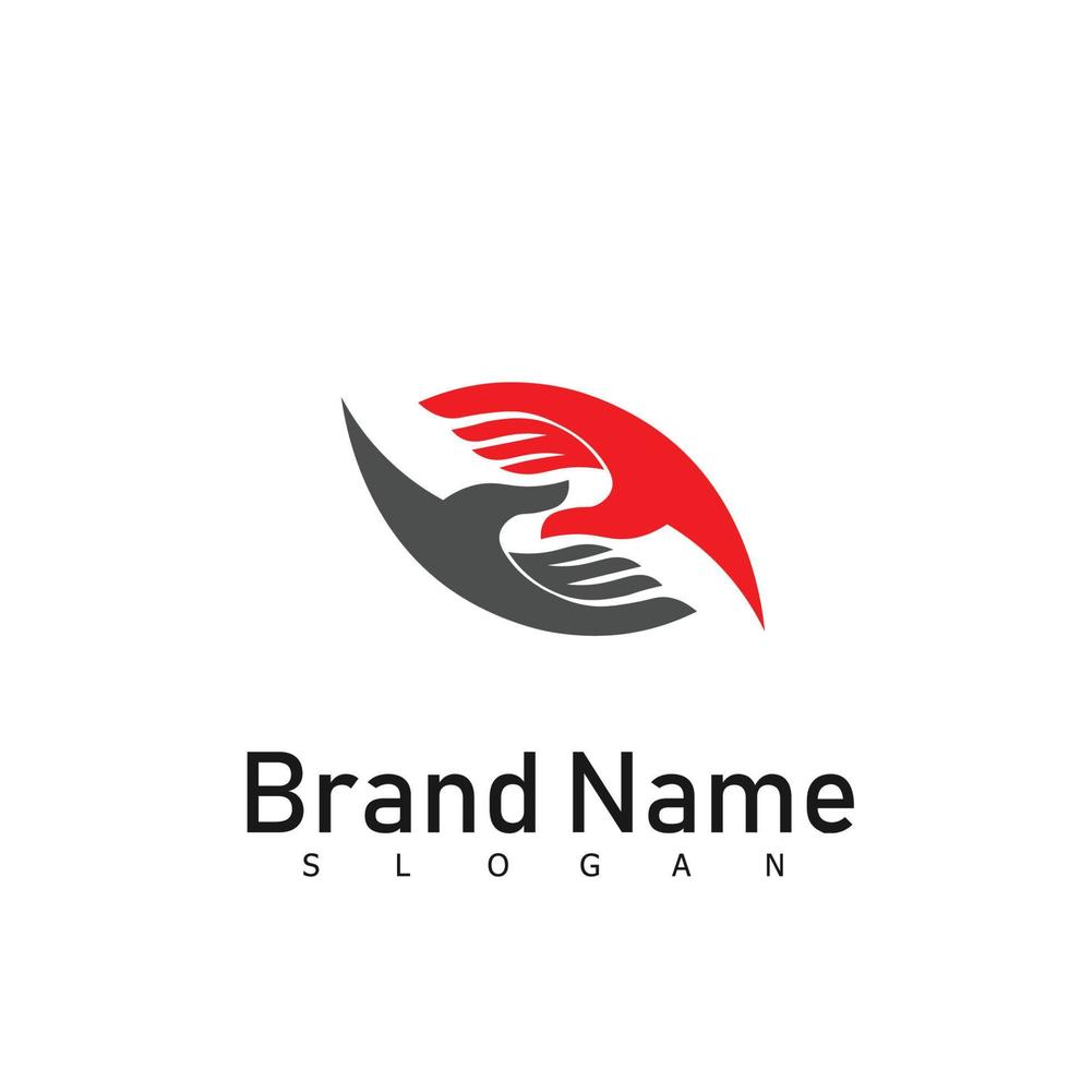 hand logo design symbol vector