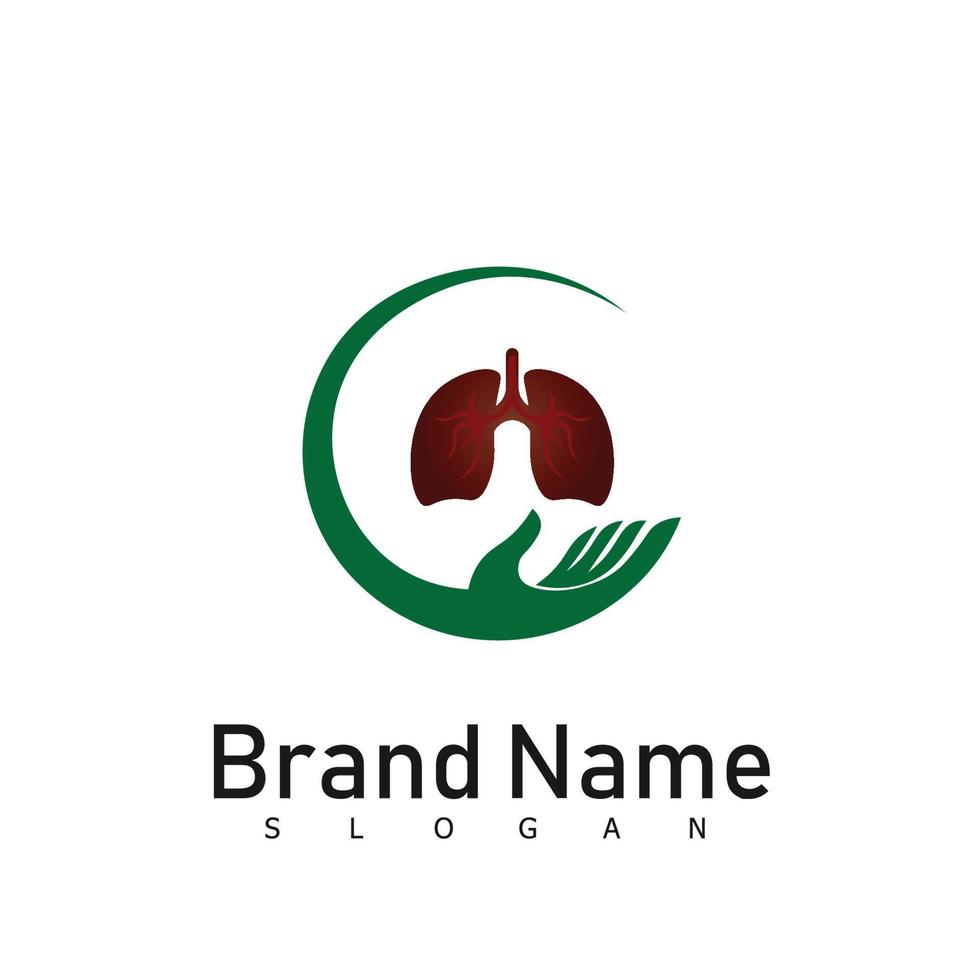 lungs logo design symbol vector