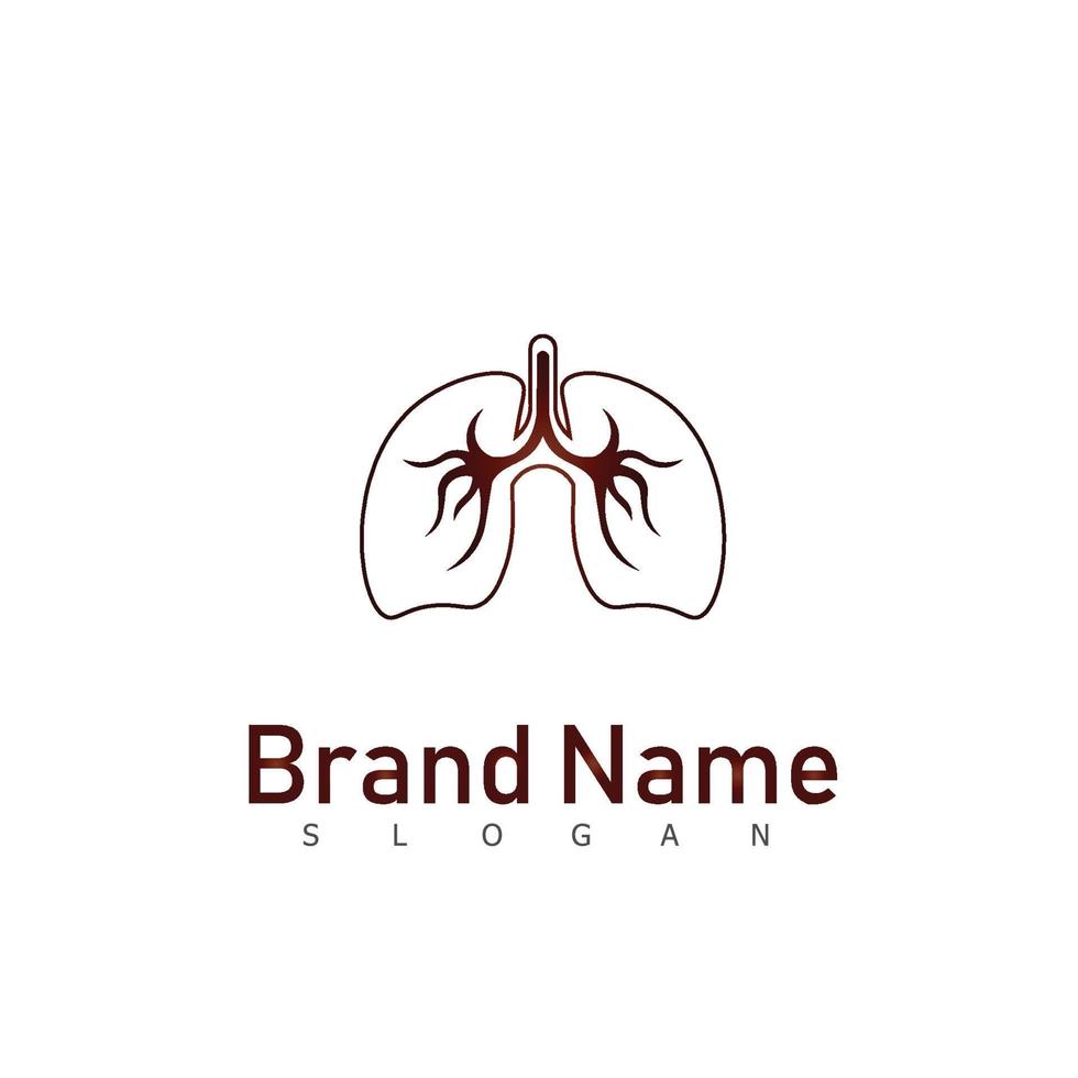 lungs logo design symbol vector