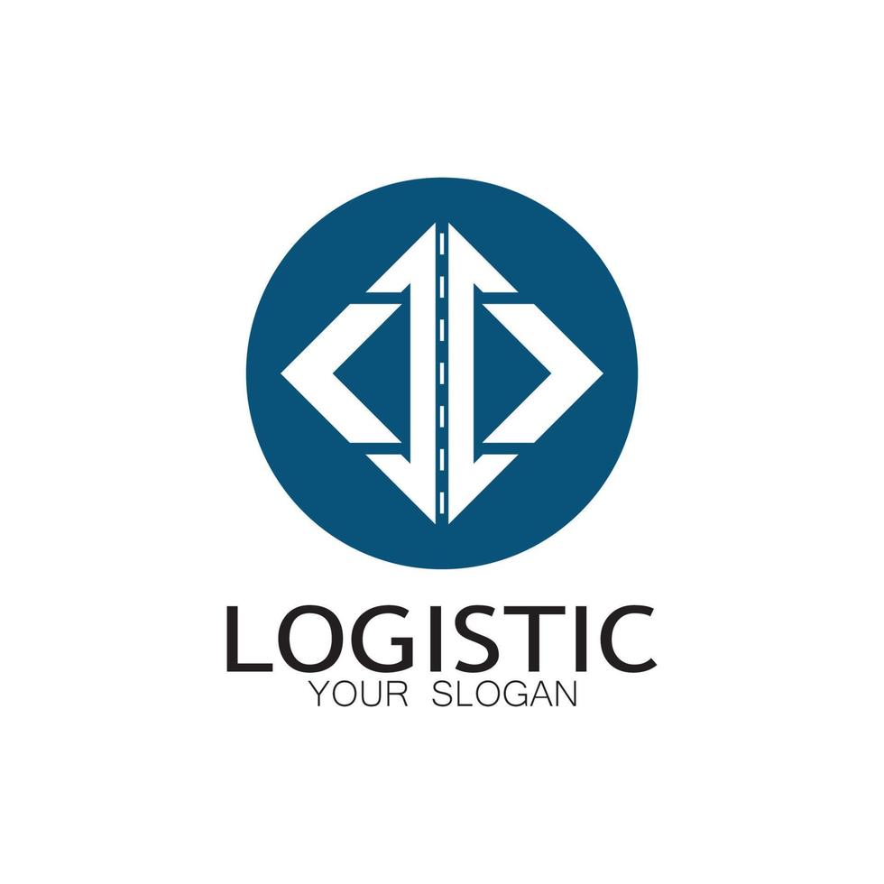 logística logo icono ilustración vector diseño distribución símbolo entrega de bienes economía finanzas