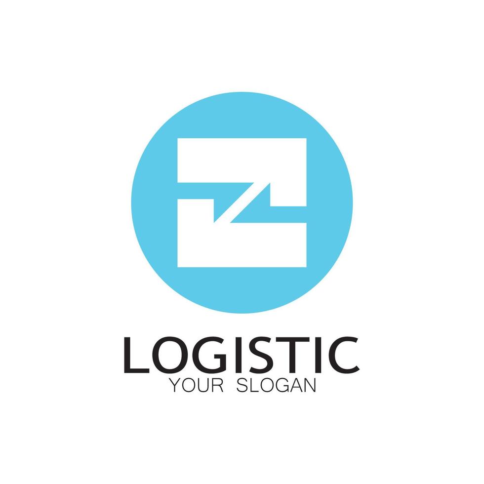 logística logo icono ilustración vector diseño distribución símbolo entrega de bienes economía finanzas