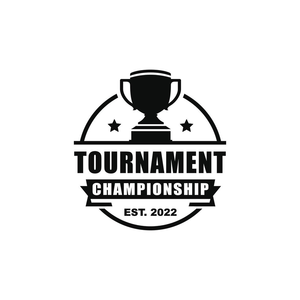 Tournament championship logo vector. Trophy logo vector