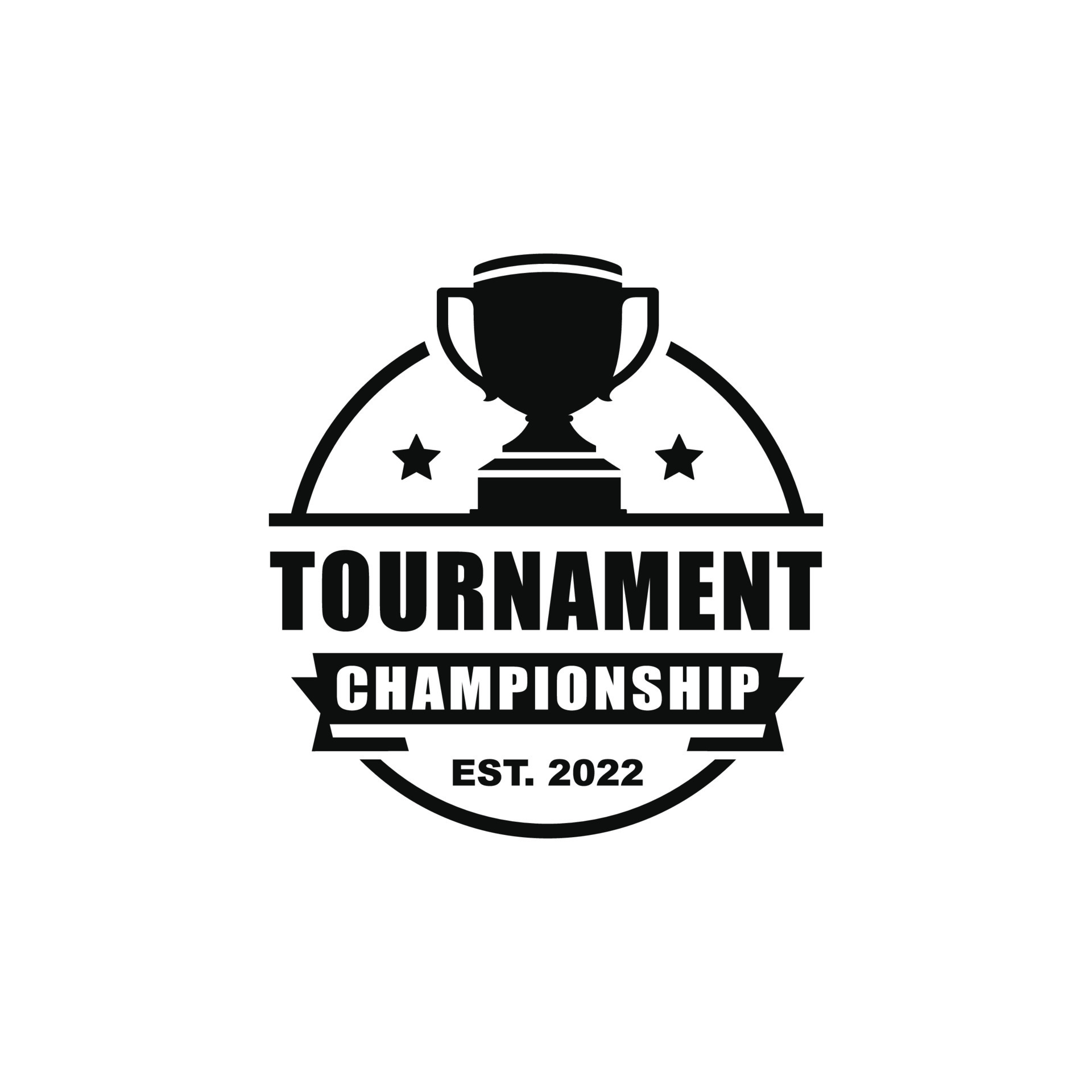 Tournament championship logo vector. Trophy logo 13267707 Vector Art at  Vecteezy